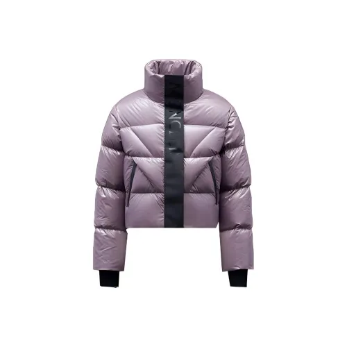 Moncler FW22 Colorblock Воротник-стойка Утолщенный Пуховик Женский Фиолетовый