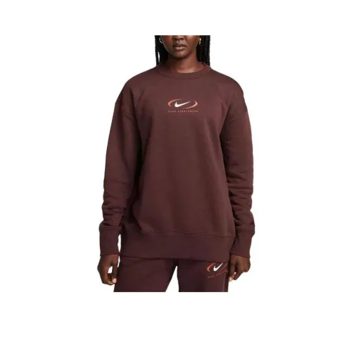 NIKE Темно-кофейные Женские Свитшоты