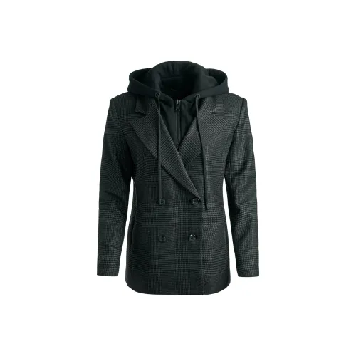 ALICE+OLIVIA FW24 JORDAN Куртки и Пальто Женские Темно-Серый