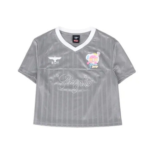 Boy London x POP MART Коллаборация Эдишн T-Рубашка Женская Серый Белый Цвет