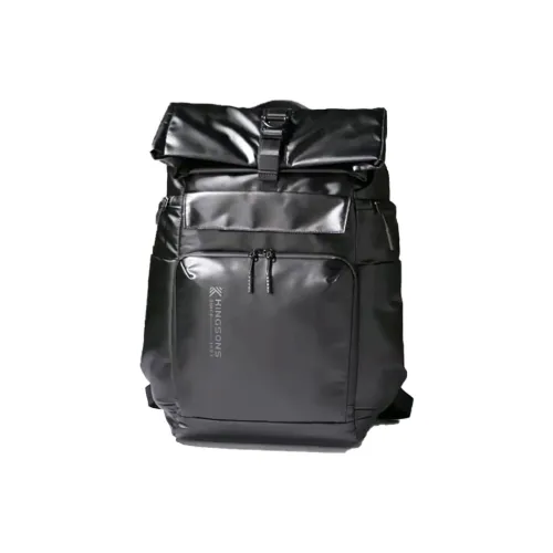 KINGSONS Полиэстер Рюкзак Средний Унисекс Черный Серый