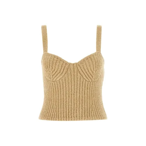 MAGDA BUTRYM Топ на бретелях Женский Бежевый