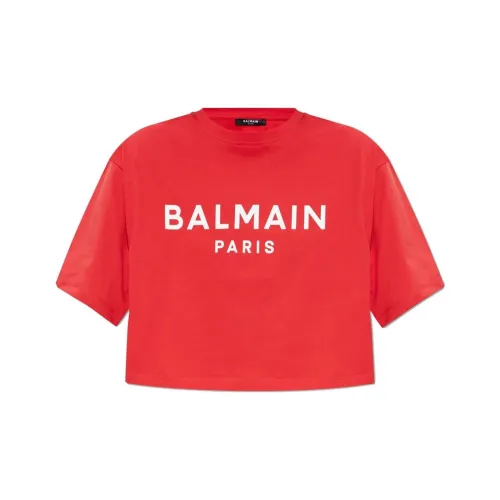 BALMAIN Женские красные футболки