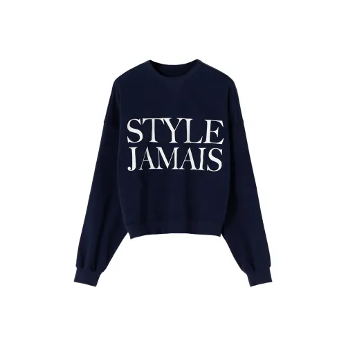 SOON FLOWER Толстовка Женская Темно-синяя