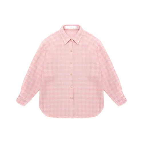 IRO NIGHT Розовая клетка Женские Рубашки