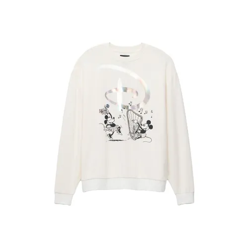 Vans X Disney Лебедь Song OVERSIZED Длинный рукав CREW SWEATSHIRT Женские Белый