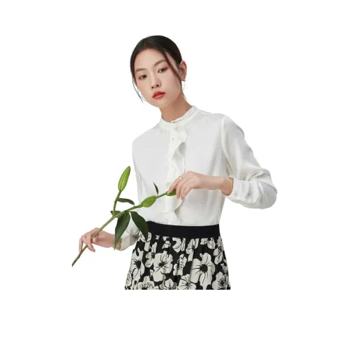 MIHUANG Рубашка Женская Натуральный Белый