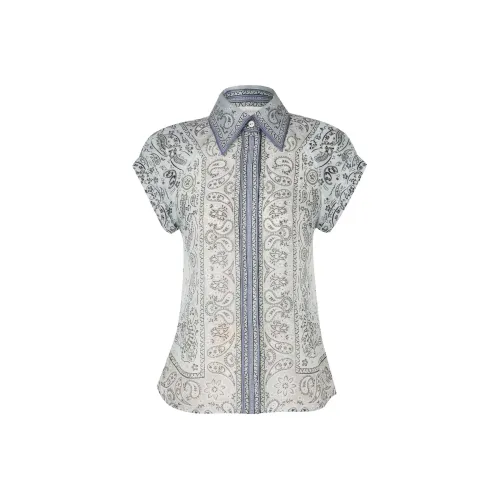 Zimmermann SS24 Рубашка Женская Синяя