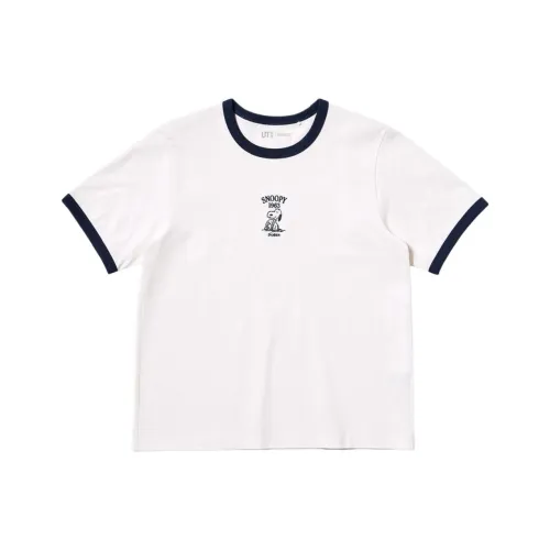 UNIQLO X PEANUTS Co Бренд Серия T Рубашка Женская Белая