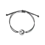 Звезда Moon Ткани вязаные Браслет (Белая подкладочная ткань с Черной резинкой)