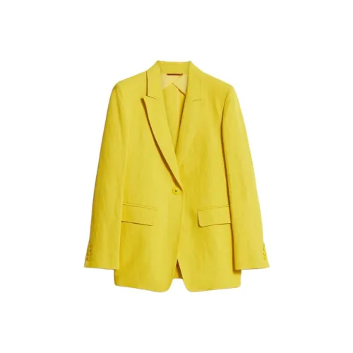 MaxMara Gitane Коллекция Одинадвухрукая Холщовая Куртка Куртки и Пальто Женская Желтая