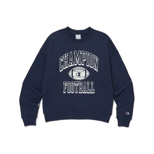 Champion Темно-синие Женские Свитшоты