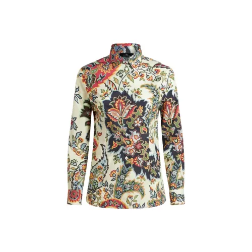 ETRO Светло-янтарные Женские Рубашки