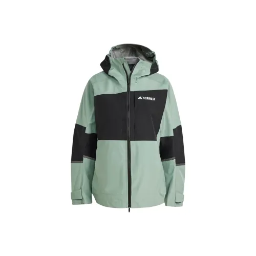 adidas Terrex XPLORIC Gore Tex Rain Jacket Куртки Пальто Women's Silver Green