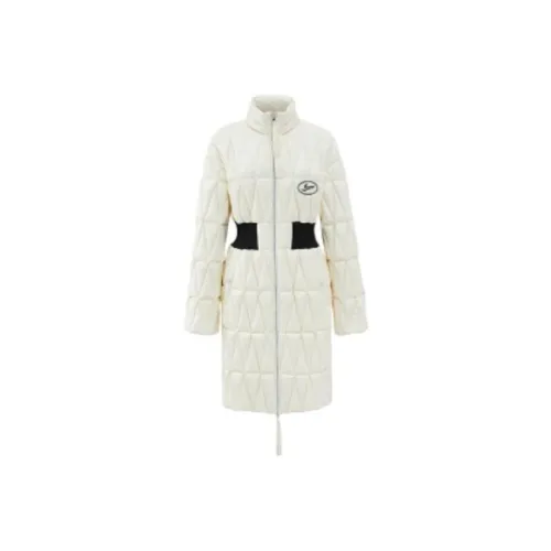 IMMI Однотонный Отложной воротник Тонкий LONG DOWN JACKET Женские