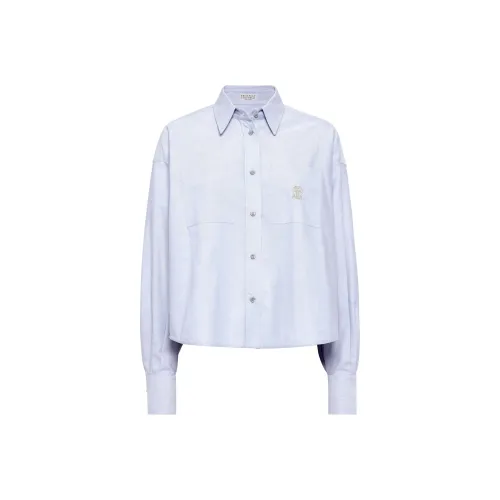 BRUNELLO CUCINELLI FW24 Рубашка Женская Синяя