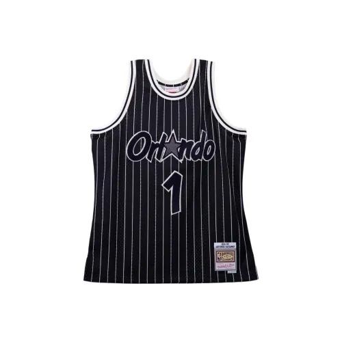 MITCHELL NESS x NBA SWINGMAN Fan Edition OFF COURT Шенилл Anfernee Hardaway Баскетбольная Джерси Унисекс Черный