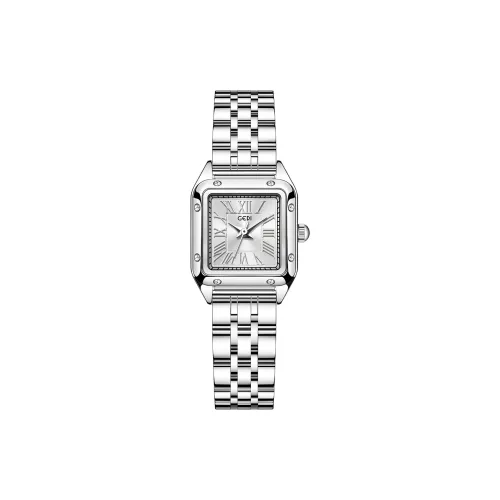 GEDI Кварцевый механизм ремешок из нержавеющей стали женские часы серебристый циферблат