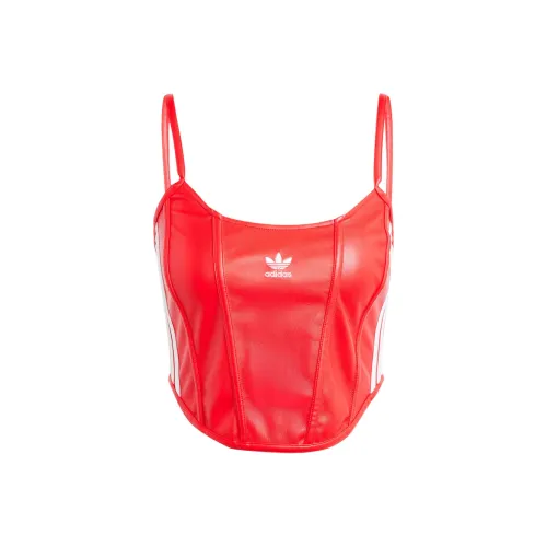 Adidas Firebird PLEATHER Топ на бретелях Женский Красный