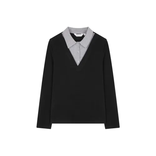 Mo Han Yi Mei Рубашка Женская Черная и Серая