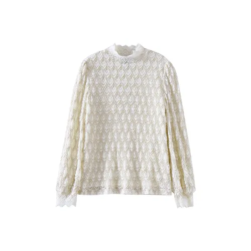 OUNIXUE Абрикос Женские Рубашки