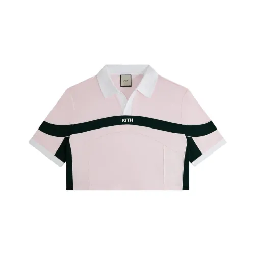 KITH Женские 2024 Summer Collection SS24 Cinetta Укороченное Поло из Джерси Женское Розовое