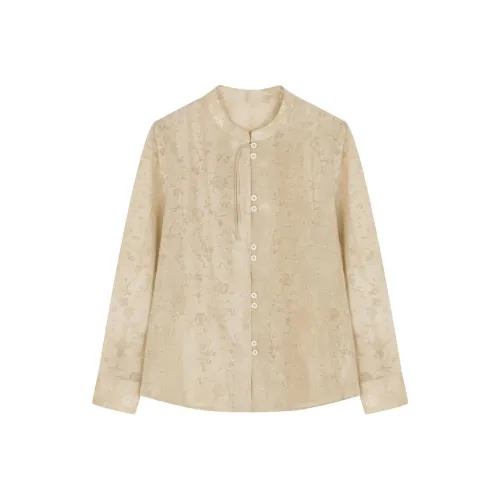 IHIMI Рубашка Женская Светлый Абрикос Шелк