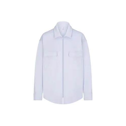 SKIMS Хлопок Флис ZIP UP Рубашка Куртка Куртки Пальто Женские Барвинок Барвинок