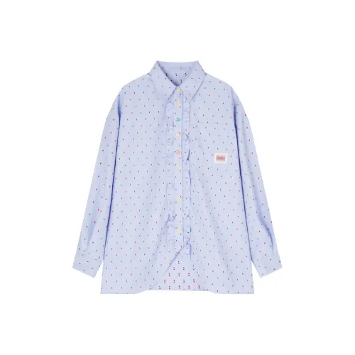 Vine Color Синий Женские Рубашки