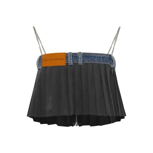 JAC FLEURANT Топ на бретелях Женский Серый