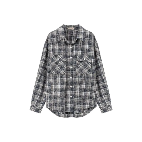 NO ONE ELSE Рубашка Унисекс Синяя Клетка