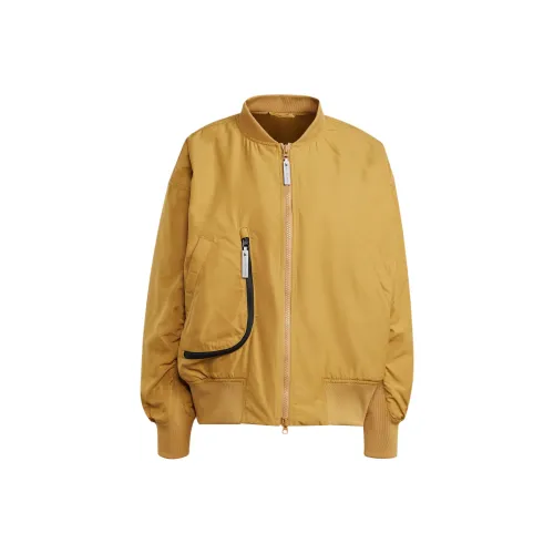 Adidas Stella McCartney Ткани вязаные Bomber WIND.RDY Куртки Пальто Женские Дюна Коричневый