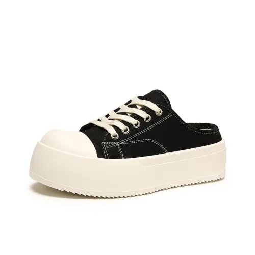 GULIA Противоскользящие домашние тапочки унисекс ретро черный белый