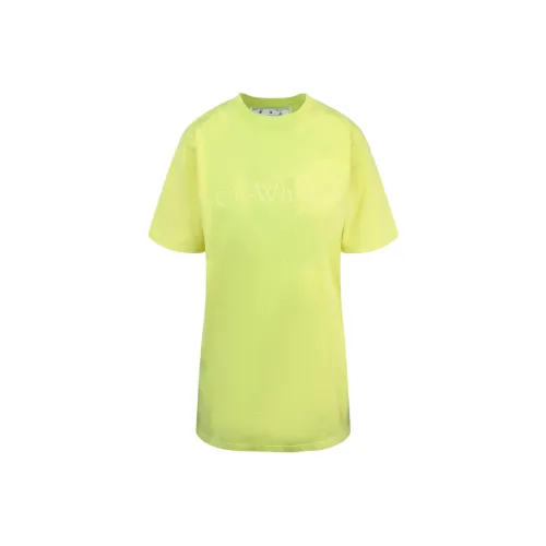 Off Белый T-Рубашка Женская Желтая