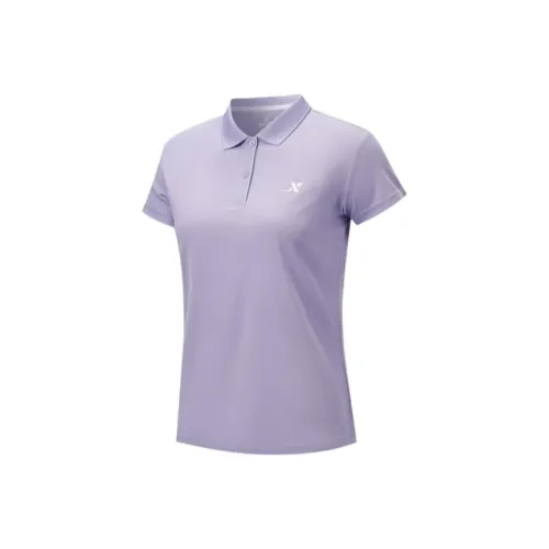 XTEP Comprehensive training Короткий рукав Бег T-рубашка Женская Лавандовый Фиолетовый