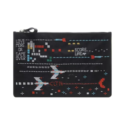 Valentino Nylon Clutch Мужской Черный