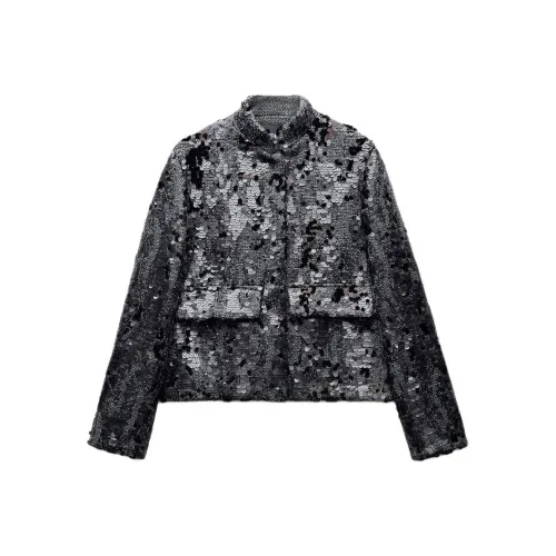 ZARA ZW Series Серые Женские Куртки