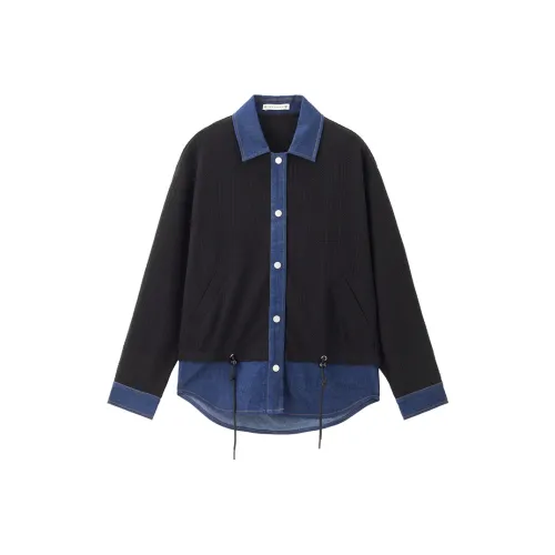 Giordano Рубашка Женская Джинсовая Синий Черный