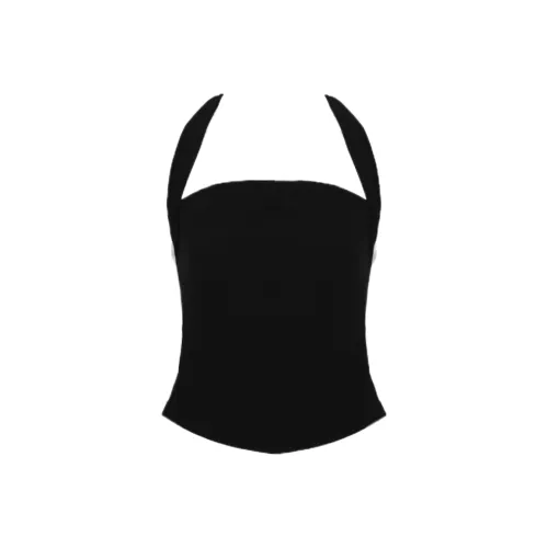 DPLAY Топ на бретелях Женский Классический Черный