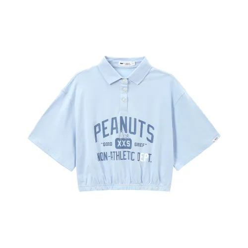 FUN X Snoopy SS24 Поло Женское Облачно-Синий