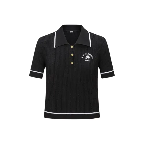 Поло Karl Lagerfeld Женское Черное