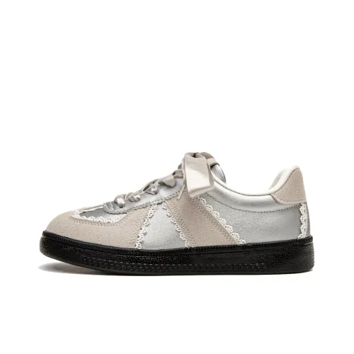 Far Waves Slip-resistant Abrasion-resistant Low Top Скейтборд Кроссовки Женские Silver