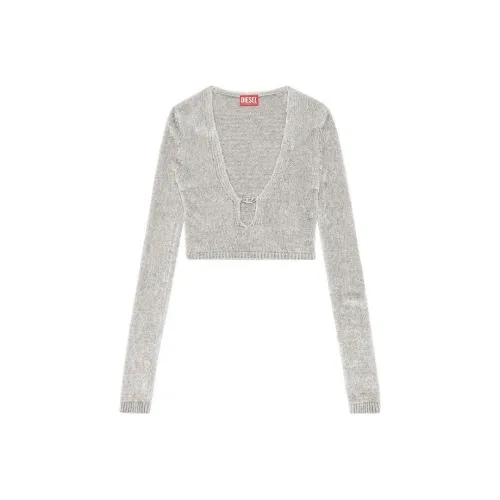 DIESEL SS24 Трикотаж Женский Светло-Серый