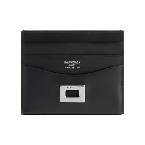 Balenciaga Rodeo Коровья кожа Держатель для карт Унисекс Черный