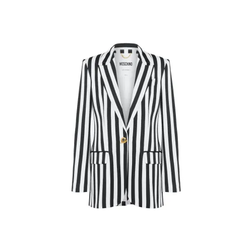 MOSCHINO ArchiveStripesCadyJacket Куртки Пальто Женские Черный