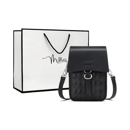 MILLIE'S Сумка через плечо из коровьей кожи стандартная женская черная