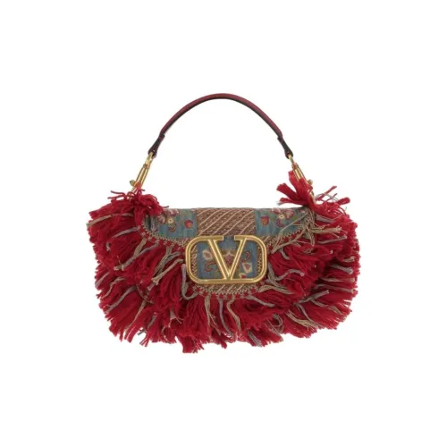 Valentino Garavani Ткань с кожаными вставками одно плечо маленькая сумка женский красный