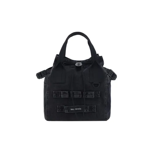 Balenciaga Army Хлопок Сумка через плечо Сумка Мужская Dirty Черная