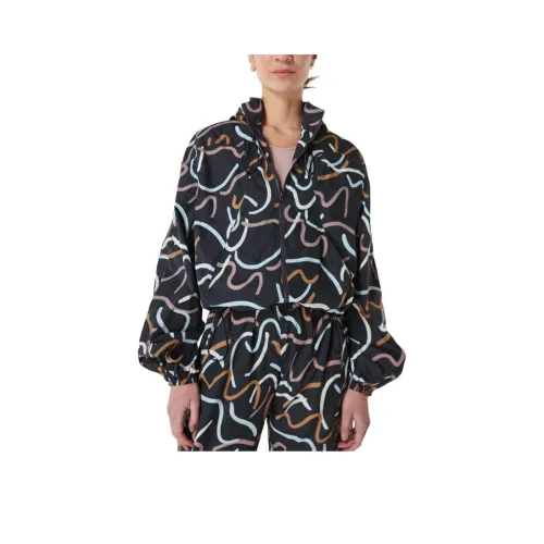 Sweaty Betty Куртки Пальто Женские Серый Подкладочная ткань с узором "Любовь" и принтом