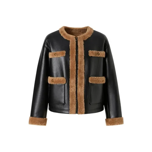 JZ. ANNAKRO Куртки Пальто Женские Без рисунка Черный